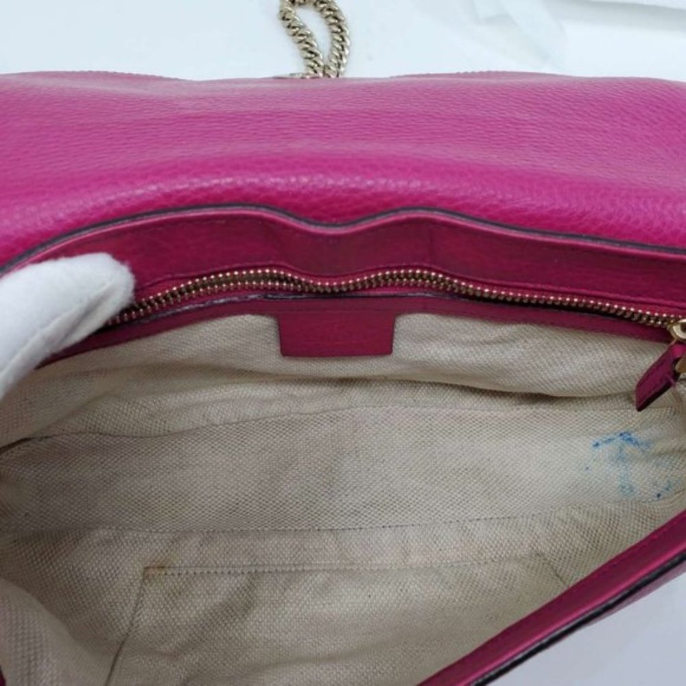 Auth Gucci Soho on Chain Crossbody Bag - Picture 9 of 12